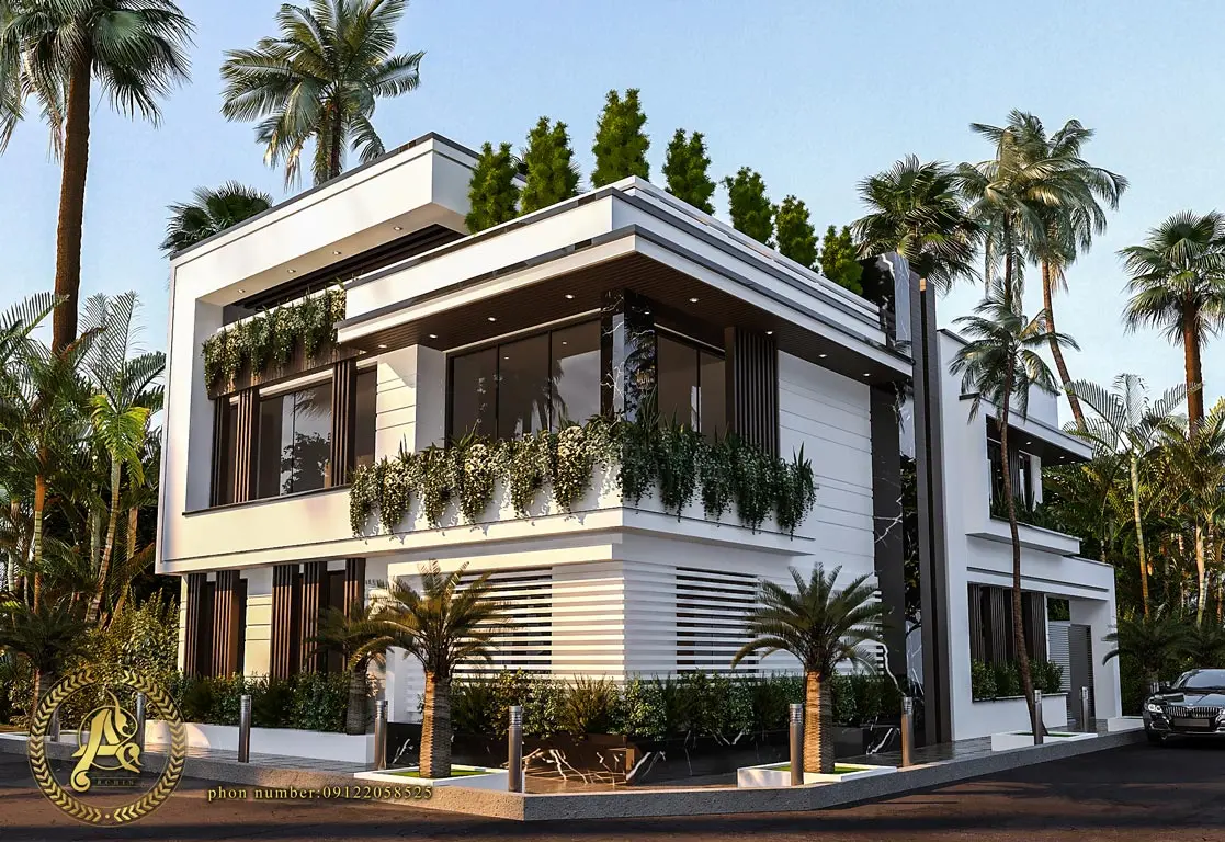 طراحی نمای ویلای مدرن
