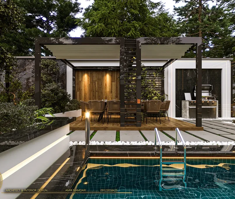 تلفیق دکوراتیوهای معماری با فضای سبز